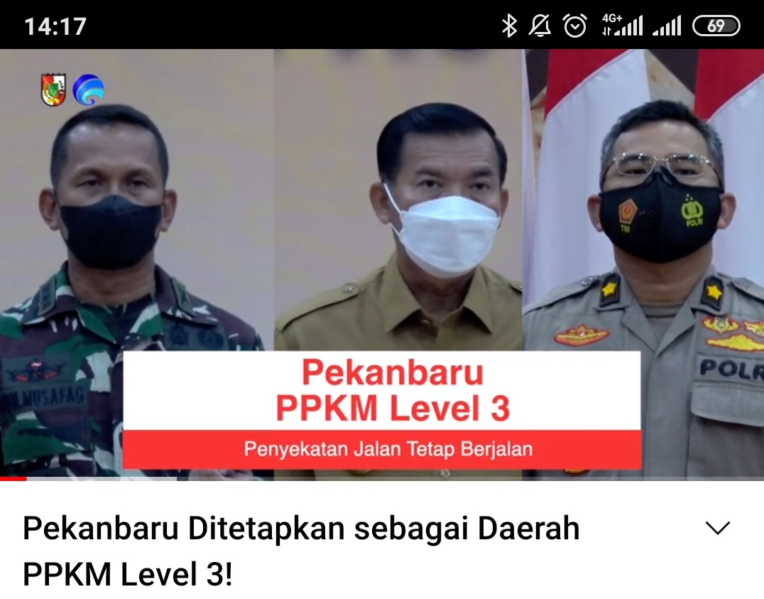 Walikota H. Firdaus : Kota Pekanbaru Sudah Memenuhi Indikator Daerah PPKM Level III