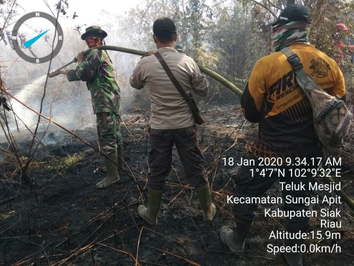 Danramil : Kebakaran Lahan di Kampung Tl Mesjid Butuh Alat Berat Bangun Embung