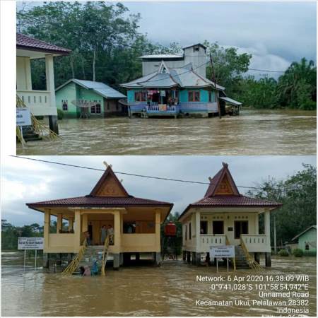 Sungai Nilo TNTN Meluap Lubuk Kembang Bunga dan Air Hitam Kecamatan Ukui Kebanjiran