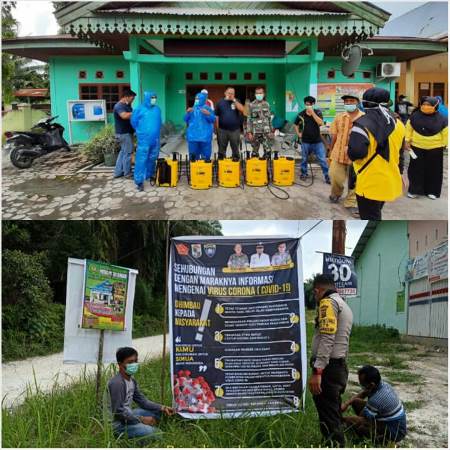 Polsubsektor Pelalawan Bersama Warga Terus Bergerak Memutus Mata Rantai dan Mencegah COVID - 19