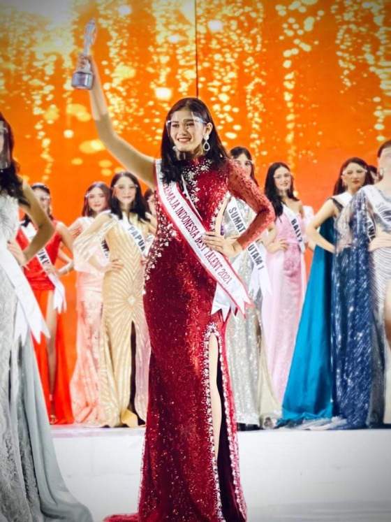 Dari Pelalawan Riau,Cantika Aprisila Raih Gelar Puteri Remaja Indonesia Best Talent 2021