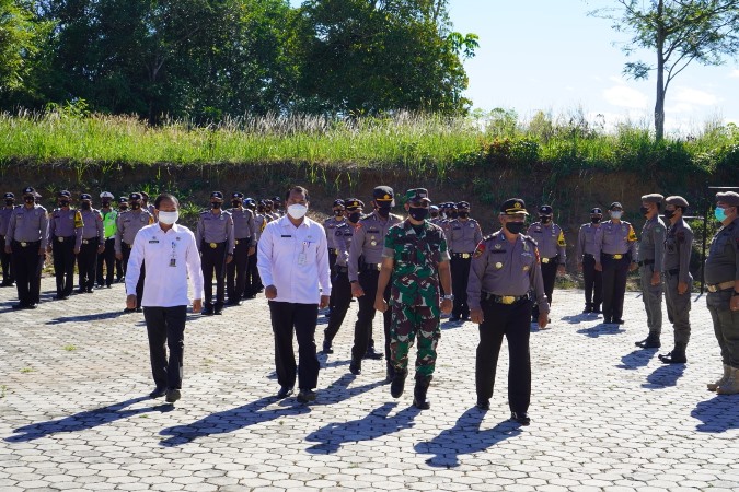 Apel Pengamanan Pilkades Serentak di Rohul, Ratusan Personal Disiagakan