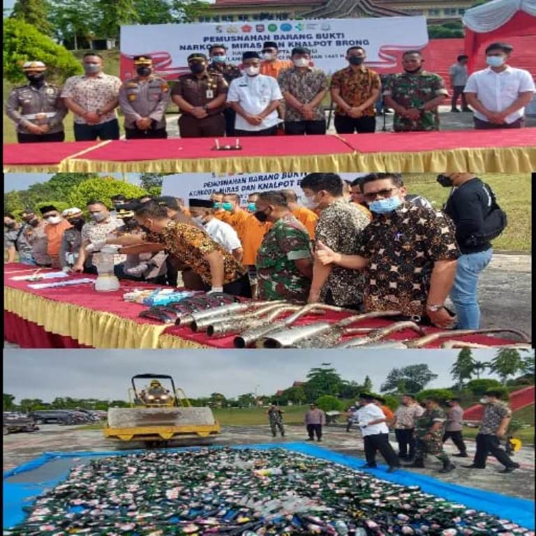 Polres Bengkalis Ekspos 6 Orang Pembakar Lahan