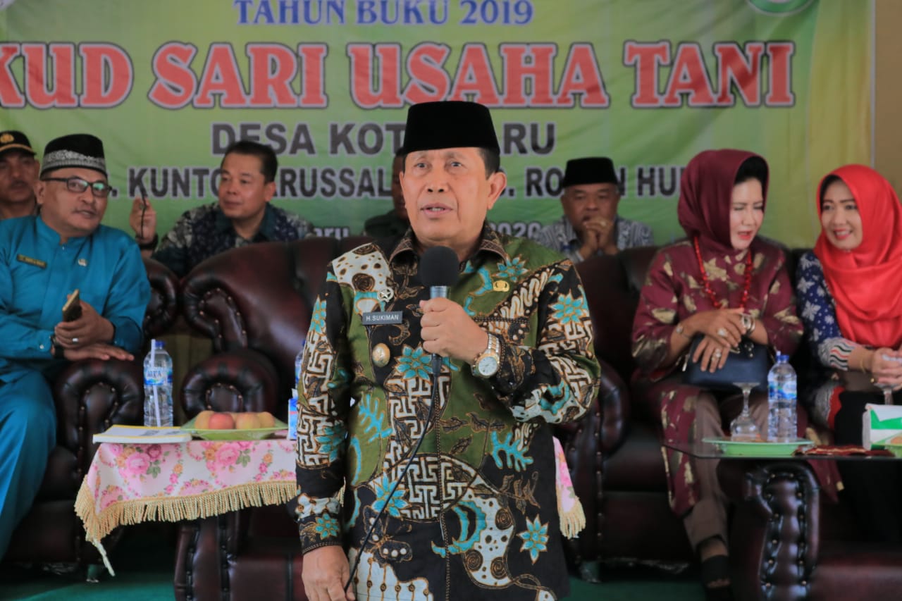 Bupati Rohul H. Sukiman Hadiri RAT KUD Sari Usaha Tani Tahun Buku 2019