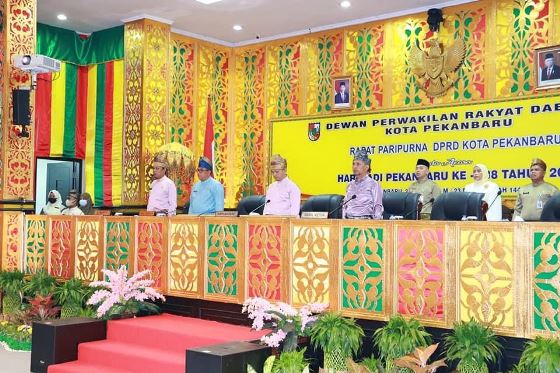 DPRD Kota Pekanbaru Gelar Paripurna Istimewa HUT ke- 238 Pekanbaru