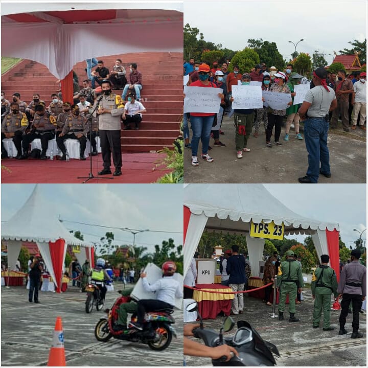 Aman.....Simulasi Sispam Kota Sudah Siap Pilkada Bernas Pelalawan 09 Desember 2020 Tetap Protokol COVID 19