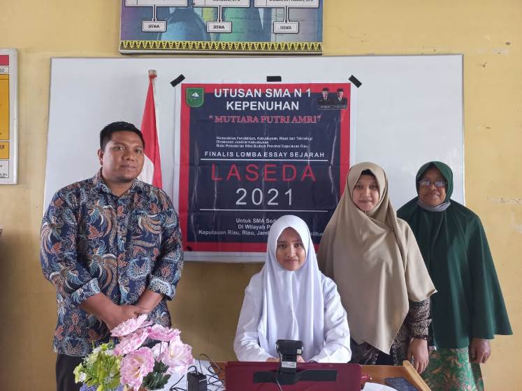 SMAN1 Kepenuhan Raih Peringkat ke-3 Lomba Essay Lawatan Sejarah Daerah di Prov. Kepri