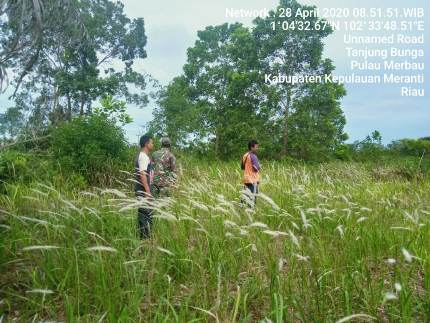 Patroli Karhutla Babinsa Koramil 08/Merbau Bersama Warga Desa Tj Bunga Merbau