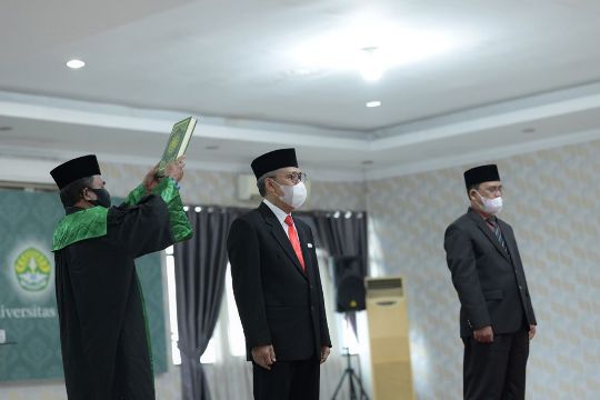 Inilah Pesan Rektor Prof. Aras Mulyadi Saat Lantik Dua Dekan di Lingkungan Unri