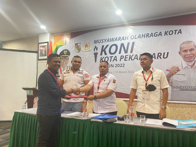 Selisih 5 suara,  Muhammad Yasir Nahkodai Ketua KONI Pekanbaru