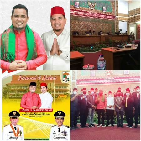 Paripurna DPRD Resmi Tetapkan Zukri - Nasarudin Bupati dan Wakil Bupati Palalawan Terpilih