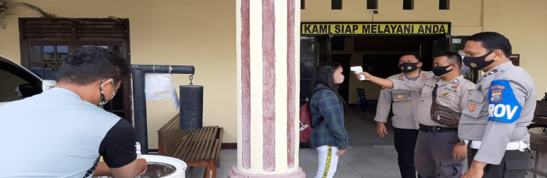 Polsek Bandar Sei Kijang Laksanakan Protokol Kesehatan 