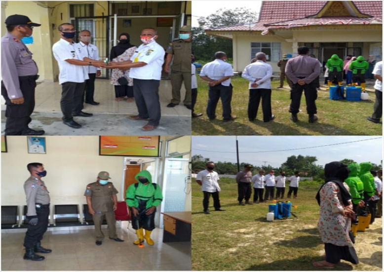 Polsubsektor  Bersama Pemerintah Kecamatan  Pelalawan dan Tim Gugus Memutus Mata Rantai COVID-19