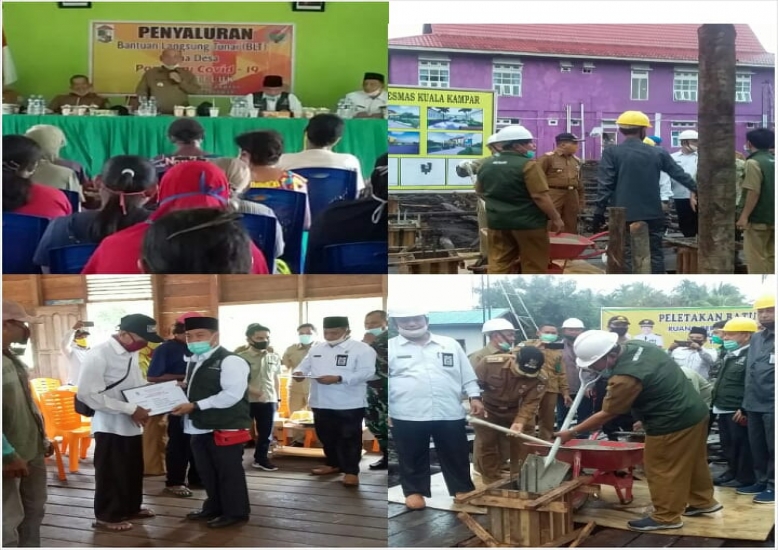 Bupati HM Harris Serahkan BLT Tahap II  di Tiga Desa Kecamatan Kuala Kampar