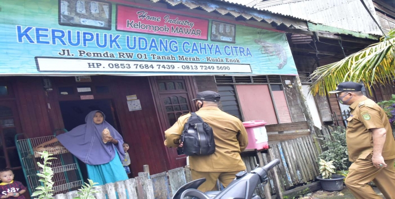 Wabup SU Tinjau Home Industri di Kuala Enok, Harapkan Jadi Industri Perikanan di Riau