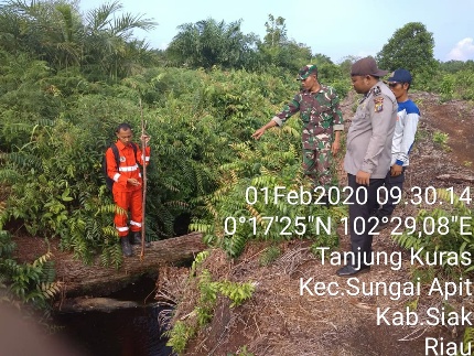 Tak Henti hentinya Patroli Karhutla Dilaksanakan Tim Terpadu Kampung Tj Kuras