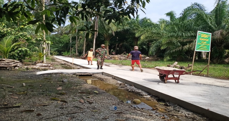 Memasuki Tahap Akhir TMMDKe-108 kodim 0303/Bengkalis Kecamatan Bandar Laksamana