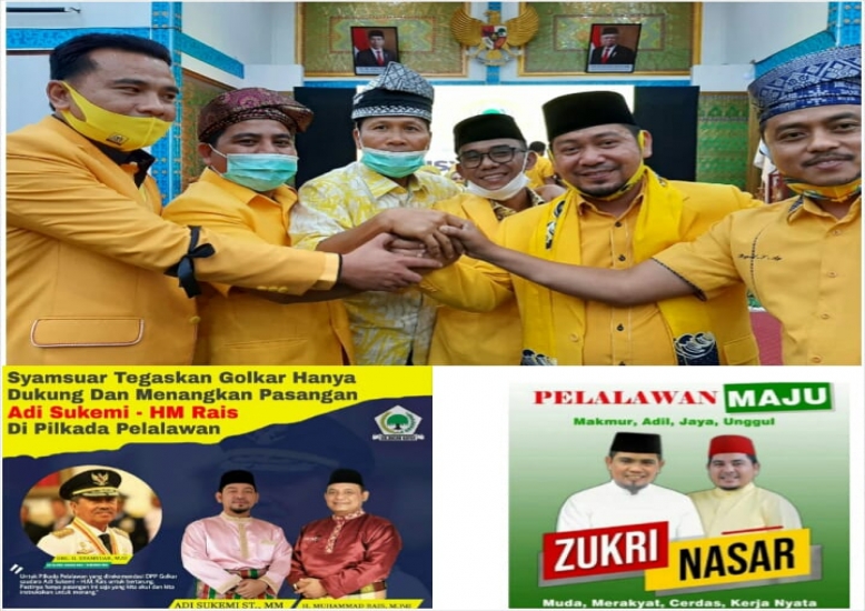 Dua Kader Golkar Berlaga di Pilkada  Pelalawan, Syamsuar Partai Golkar Hanya Mengakui Calon yang di Rekomendasi DPP Golkar