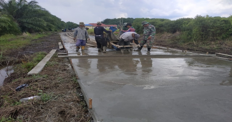 TMMD Ke-108 Kodim 0303/ Bengkalis  Memulihkan dan Mempercepat Perekonomian Warga Desa