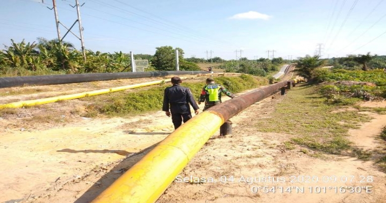 Wilayah OVN CPI Sasaran Patroli Babinsa Koramil 11/Pwk Kandis Siak