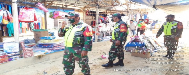 Pasar Kamis Sasaran Patroli dan Sosialisasi Pencegahan Covid-19