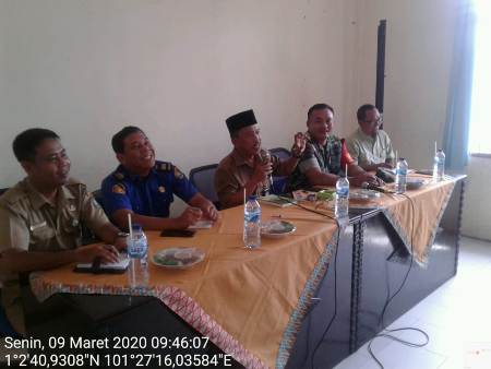 Babinsa Ikuti Rakor Pencegahan Karlahut MPB Se Kecamatan Tl Muandau