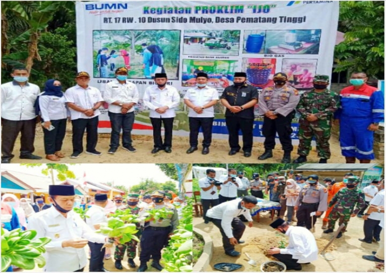 Kapolsek Kerumutan dan Upika Hadiri acara Penandatangan MOU Kampung PROKLIM IJO di Desa Pematang Tinggi 