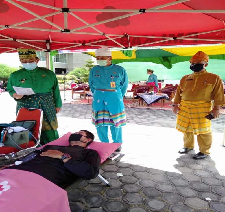 Milad Ke-55, Pemkab Inhil dan PMI Gelar Donor Darah Bagi ASN dan Non ASN