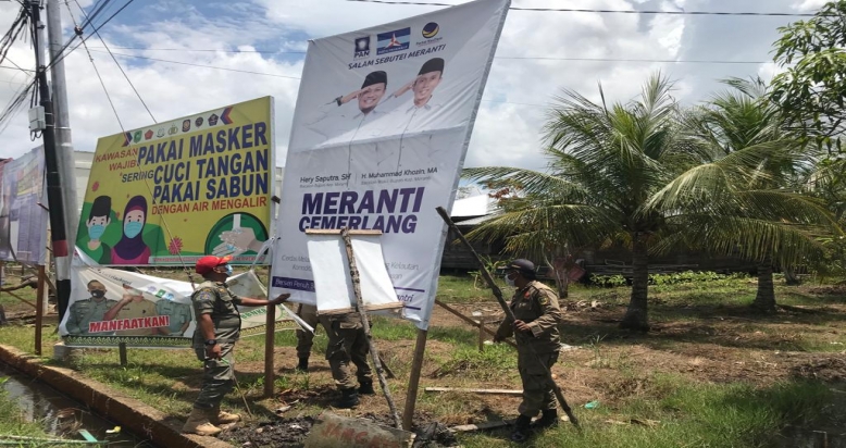 Bawaslu Bersama Polres Meranti dan Satpol PP Meranti Lakukan Rakor Penertiban APS Cabup Cawabup Meranti
