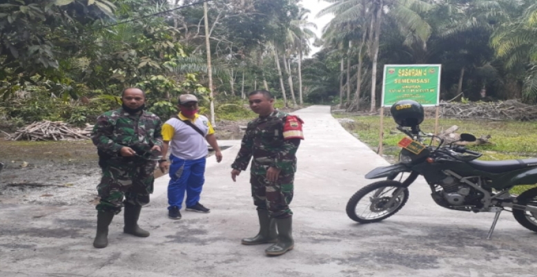 Geliat Ekonomi Desa Tetap Dijaga Berkat TMMD ke108 Kodim 0303/Bengkalis