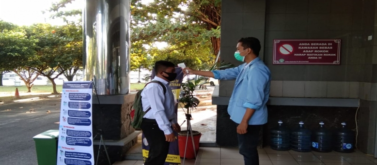 Ini Peran Mahasiswa UNRI dalam Penerapan Protokol Kesehatan Pada Pelaksanaan UTBK