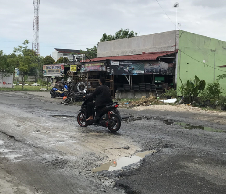 Baru diperbaiki,Jalan Inpres Sudah Rusak Lagi Hitungan Bulan