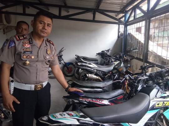 Ndak Ada Ampun, Puluhan Knalpot Racing dan Blong Ditangkap Polres Bengkalis