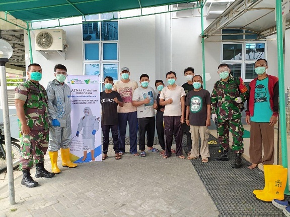 LAZNas Chevron Indonesia disinfeksi fasilitas Umum lebih dari 100 titik