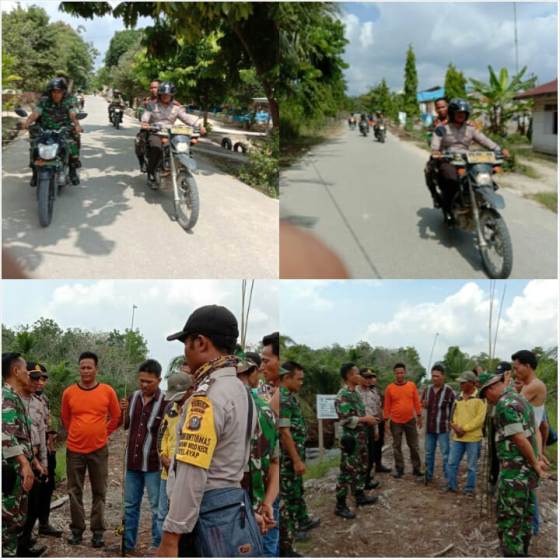 Kapolsubsektor Pelalawan dan Danramil Pimpin Patroli Karhutl 