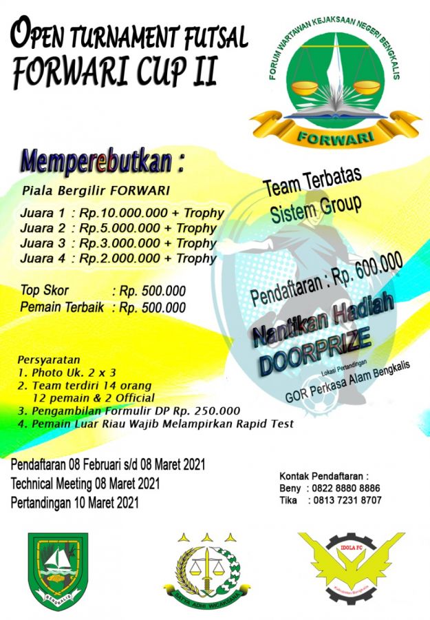 Futsal Forwari Cup II Siapkan Hadiah Menarik 