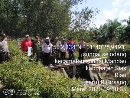 Cegah Kebakaran,Kampung Sai Selodang Patroli Karhutla Babinsa Koramil 09 Minas