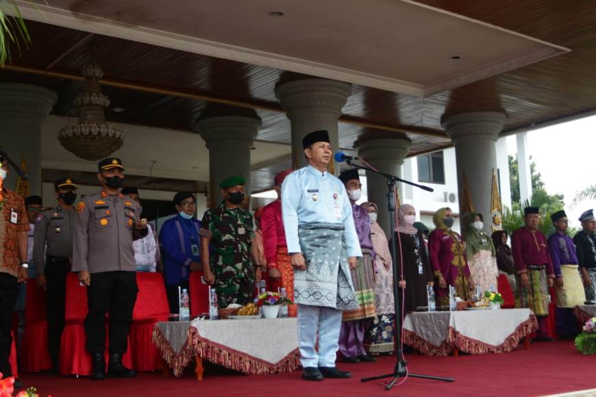 Apel HUT Riau Ke 65, Wabup Ajak Masyarakat Rohul Bahu Membahu Laksanakan Pembangunan Demi Kesejahteraan
